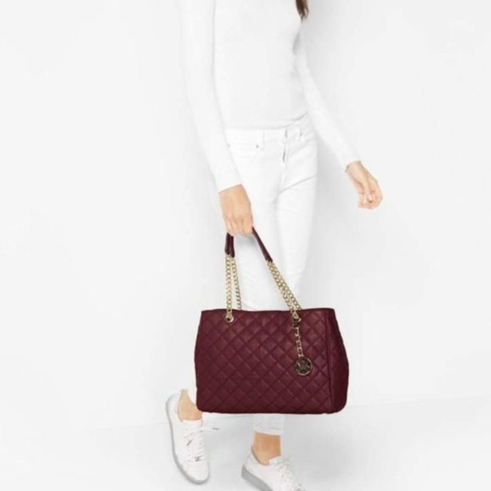 NWT Michael Kors Susannah Large Quilted Tote